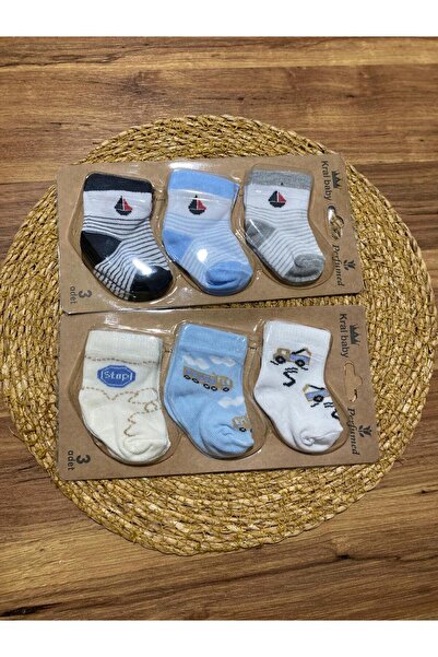 Kral Baby Baby Boy 6-Piece Cotton Soft Socks