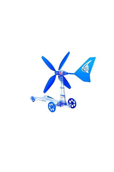 OEM Hooppie wind-powered car, DIY, white/blue, plastic, 25x15 cm, 10 years +
