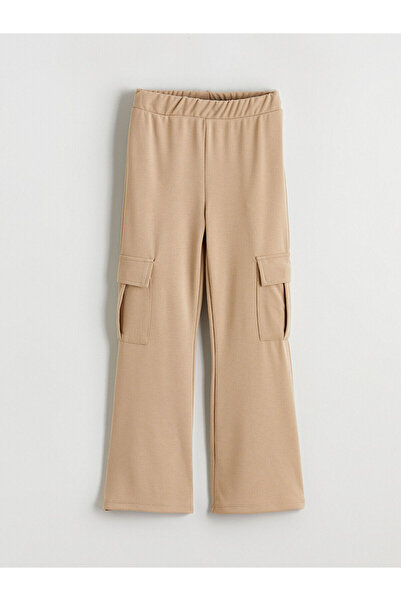 LC Waikiki Wide Leg Girls' Cargo Sweatpants