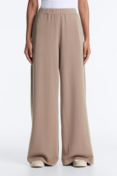 Oysho Straight-leg trousers with asymmetric stripe and modal