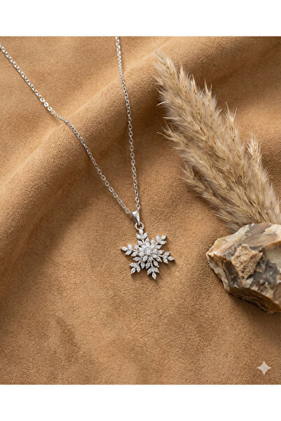 yucelique Premium Zircon Stone Detailed Snowflake Design Rotating in the Cent...