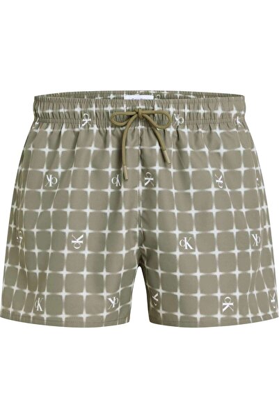 Calvin Klein SHORT DRAWSTRING-PRI, 0H8 Yeşil Erkek Mayo