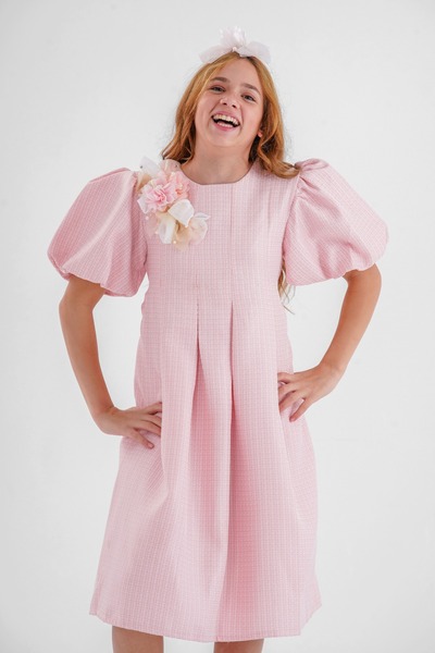 LAMİS FASHİON Lotus Classic Dress - The Elegance of Tweed