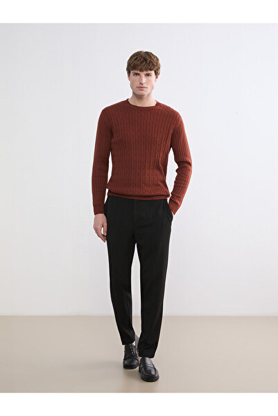 LC Waikiki بنطلون رجالي أسود من الفسكوز ذو قياس قياسي