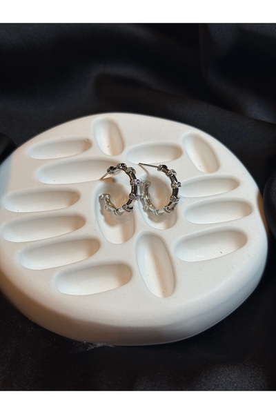 PALICE حلق فضي لامع على شكل حلقة