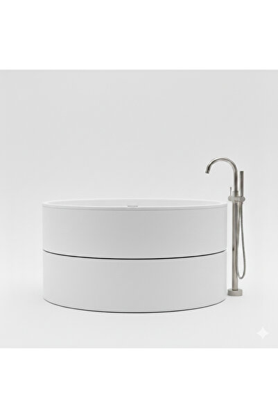 SELİKA 120 cm Yuvarlak Jakuzisiz Küvet