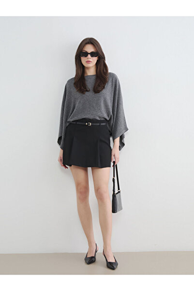 LC Waikiki Lcw Vision Black Belted Short Skirt