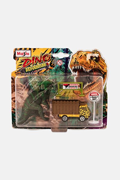 Maisto 3 Pcs Dino Adventure Pickup Truck With T-Rex, Multicolor
