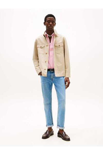 Tommy Hilfiger DC LI SH, RBT Bej Erkek Gömlek