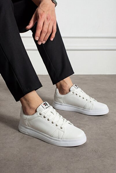 Unisex 051 Beyaz Sneaker Günlük Hafif Taban Bağcıklı Spor ayakkabı