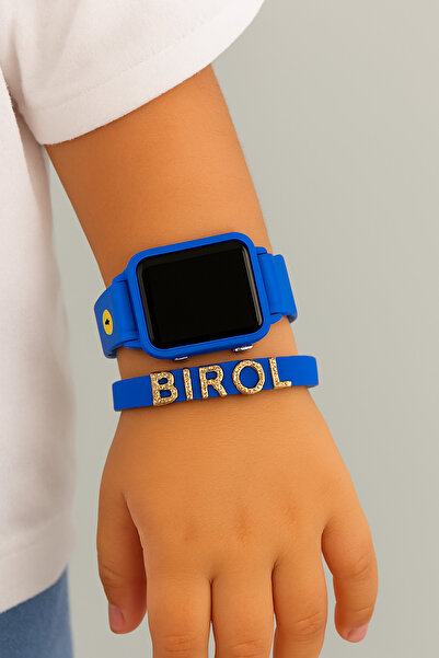 GTURK STORE Dijital İsimlikli Sarı Lacivert Çocuk Kol Saati (AKILLI SAAT DEĞİ...