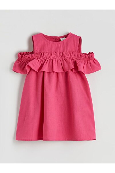 LC Waikiki Crew Neck Ruffled Girls' Dress