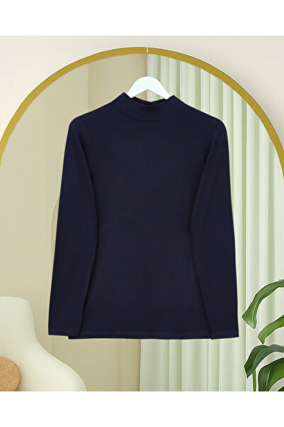 Modamorfo High Collar Long Sleeve Undershirt Blouse -Laci