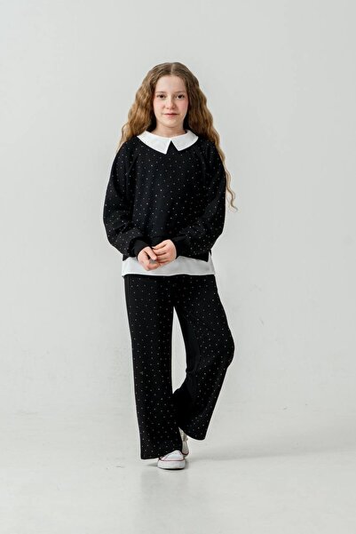 MİNİKO KİDS Girls' Festival-Style Stone-Collared 2-Piece Set