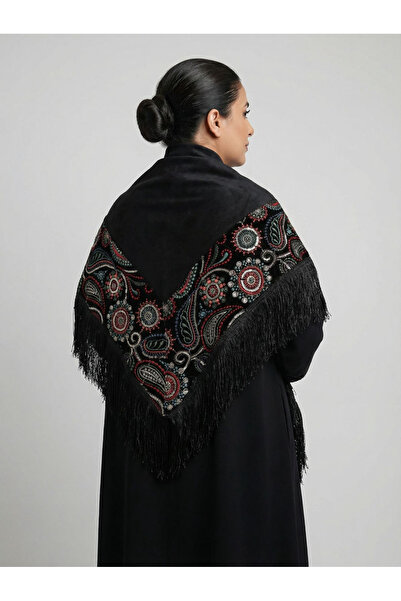 Rokon Dana Women's luxurious velvet shoulder shawl with elegant and modern em...