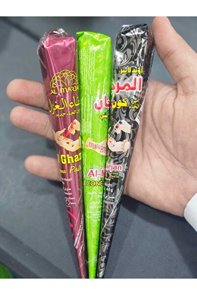 ASEEL حناء نقش 3 الوان .اسود -احمر-دم الغزال