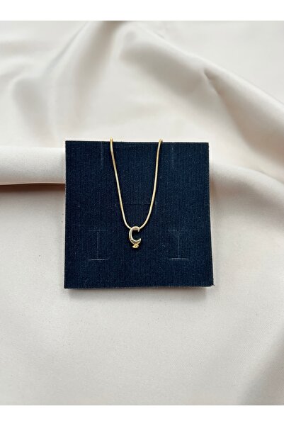 FIORA AKSESUAR حرف C مخصص في صندوق خاص، بالون ثلاثي الأبعاد من الفولاذ، قلادة...