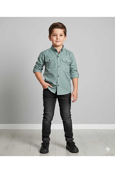 Yavrumsa Komplet majice za dečake i antracit farmerki