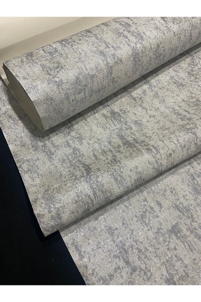 KOÇ YAPI DEKOR Tutkal hediye 16 m2 ithal kabartmalı gri üzeri gümüş detay sil...