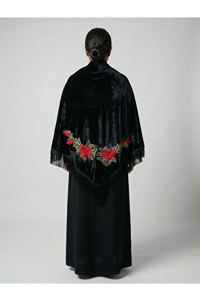 Rokon Dana Women's luxurious velvet shoulder shawl with elegant and modern em...