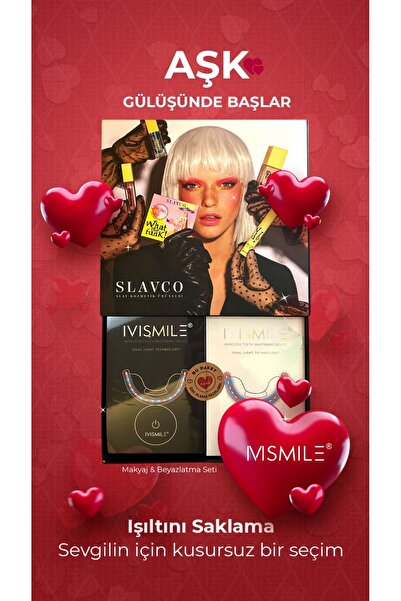 M SMİLE MSMILE Diş Beyazlatma Kiti Sevgililer Günü Özel Paket. (32 Led Işıklı)