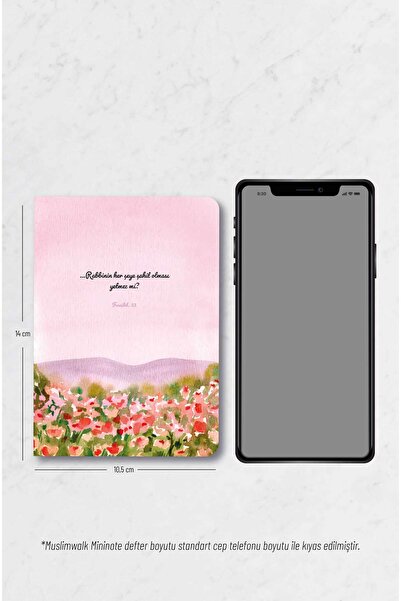MuslimWalk Hayat – Suluboya Desenli – 3’lü Mininote Defter