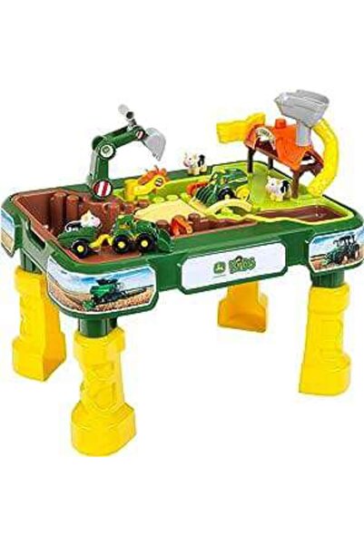 Theo Klein Masă de joacă 2 în 1 cu apă și nisip - John Deere Farm
