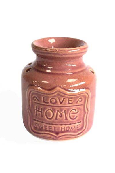 AW Gifts Lampă mare de aromaterapie ceramică - Lavandă - „Dragoste, casă, dul...