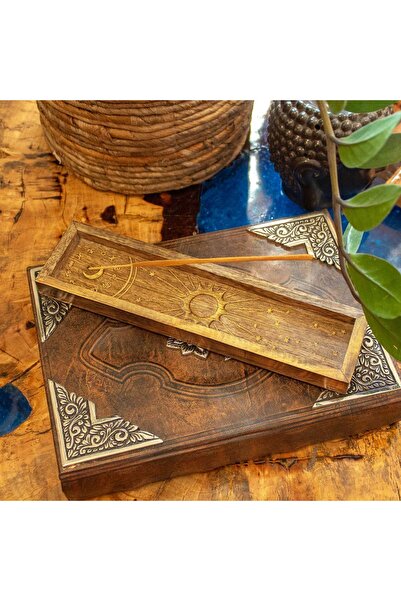 AW Gifts Suport pentru bețișoare parfumate Zodiac și tavă de cristal