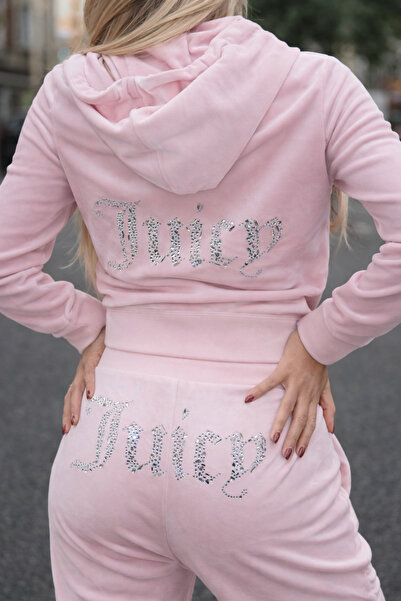 EDVESS Premium Stone Velvet Tracksuit Set Bottom Top Set