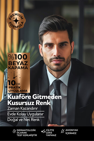 Softto Plus Expert Men Black Hair Color – Siyah 10 dakikada Etkili / Geliştirilmiş Formül / Doğal Görünüm