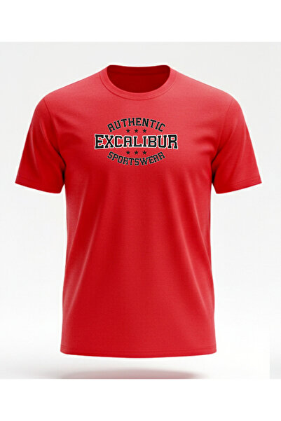 Excalibur Men's Half Oversize T-Shirt 100% Cotton Crew Neck Basic T-Shirt Pri...