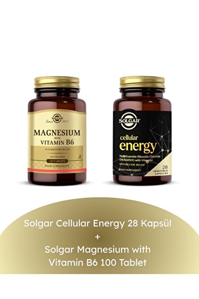 Solgar Cellular Energy 28 Capsules + Magnesium with Vitamin B6 100 Tablets
