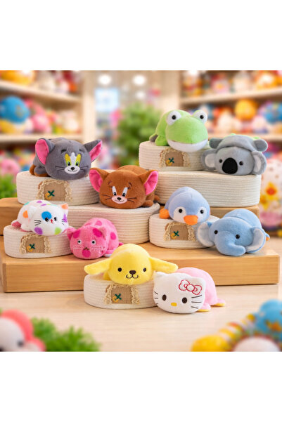 BC Çift taraflı Sürpriz Peluş Paket Pluş Oyuncak 15- 20 CM Oyun Ve Uyku Arkad...