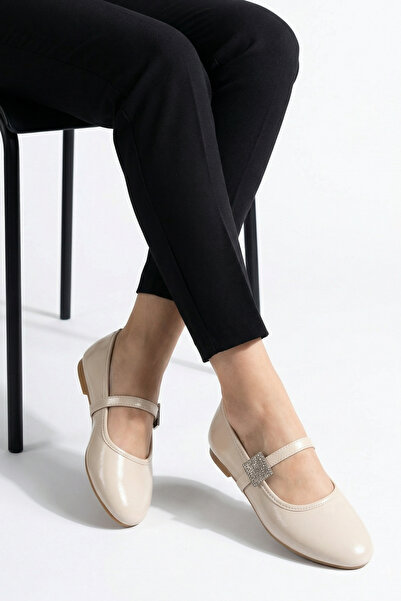 kapretta Ženska bež kaciga Yankee Sa kamenčićima sa detaljima kopče za svakod...