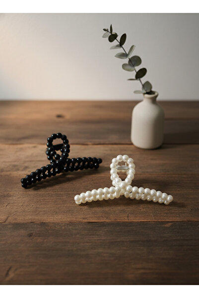 MY VİNTAGE 2 Pieces of Women's Hair Clips with Pearl Detail, Stylish Hairpins...