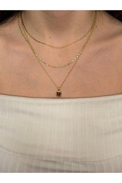 Charmist Steel 3-Piece Combination Chain Necklace