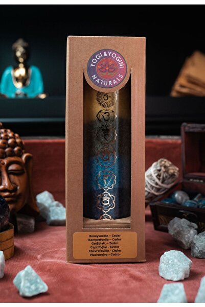 Namaruna Lumânare aromatică 7 Chakre cu uleiuri esențiale - 21x6,5 cm