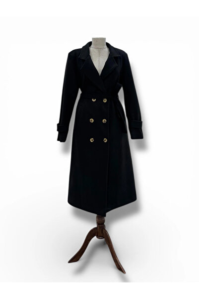 Butik Our Black Color Button Detailed Coat Model