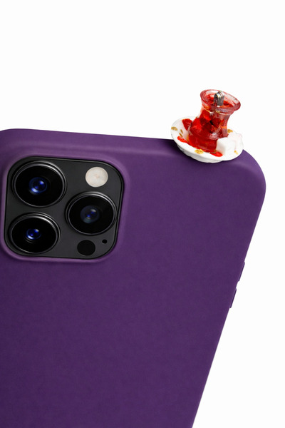 lotusbybuket حافظة سيليكون لهاتف آيفون 14 بروماكس على شكل شاي بالسكر (اسأل عن...