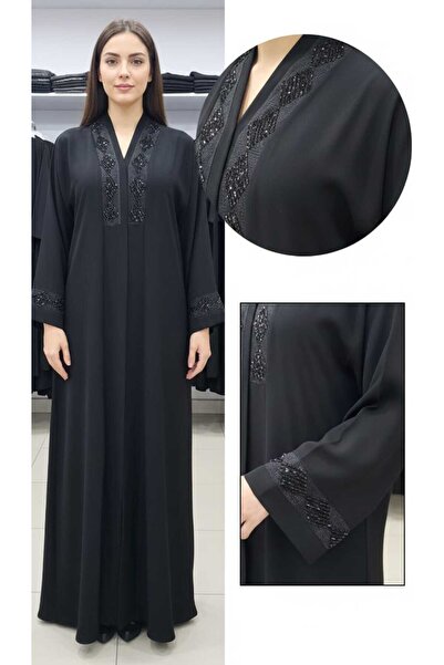 Rooz عباية انيقه تصميم يليق في جمالك رقم 100 قماش انترانت