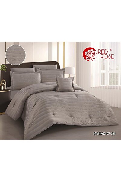 Red Rose Dreamy Microfiber King Size Quilt - Embroidered (7 Pieces) - Double ...