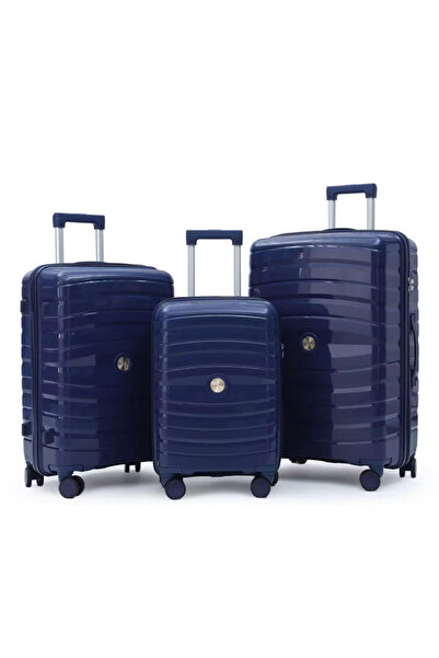 POGAGO 3 Piece PP Luggage Set | Carry On Suitcase, Medium & Large Trolley Bags