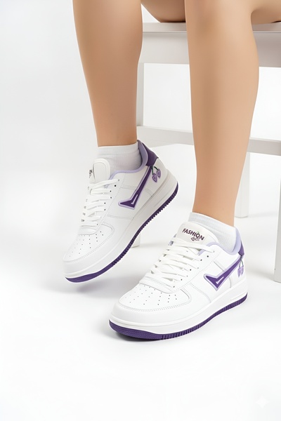 McDark حذاء رياضي نسائي باللون الأبيض الأرجواني موديل كيرزي