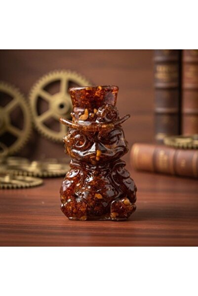 Unbraded Natural Amber Carved Figurine – Decorative Amber Sculpture Collectib...
