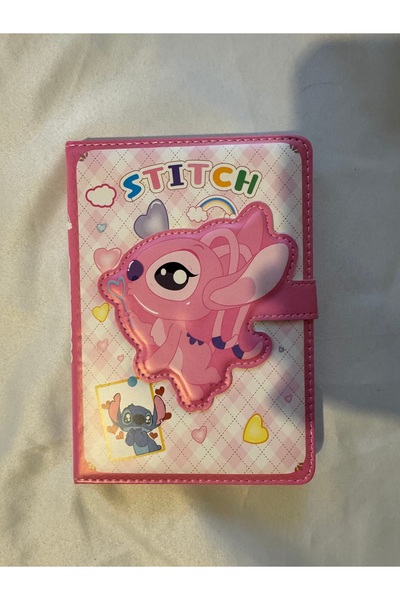 facnspt Stitch Pink Lockable Lined Notebook – Cute Embossed Cover