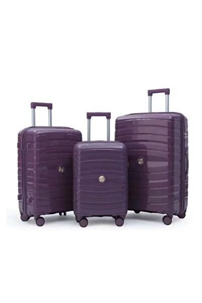 POGAGO 3 Piece PP Luggage Set | Carry On Suitcase, Medium & Large Trolley Bags