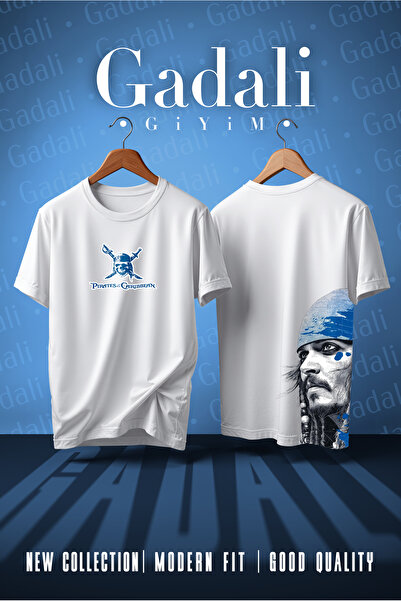 Gadali Unisex Pirates of the Caribbean Captain Jack Sparrow Printed T-Shirt