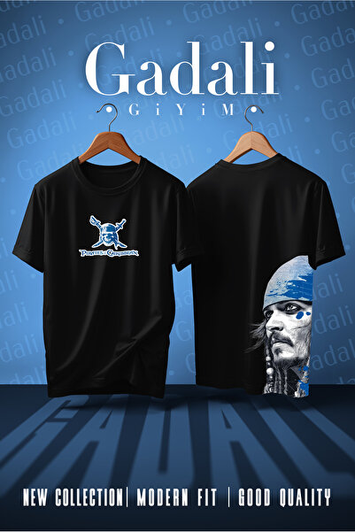 Gadali Unisex Pirates of the Caribbean Captain Jack Sparrow Printed T-Shirt