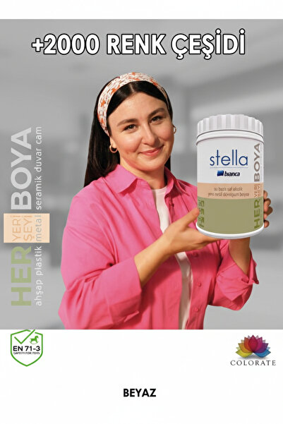 Bianca Stella Saf Akrilik Boya – Her Yüzeye Tutunan Mucize Boya +2000 Renk Se...